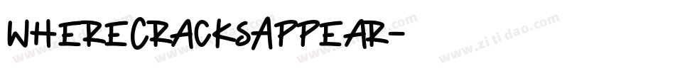 WhereCracksAppear字体转换