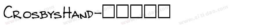 CrosbysHand字体转换