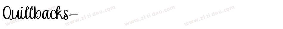 Quillbacks字体转换