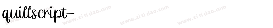 quillscript字体转换