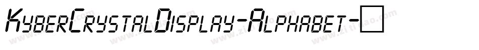 KyberCrystalDisplay-Alphabet字体转换