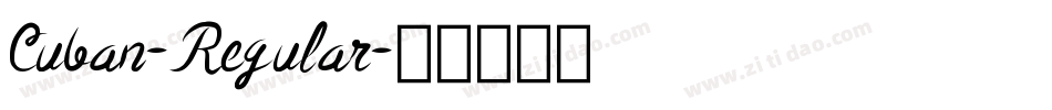Cuban-Regular字体转换