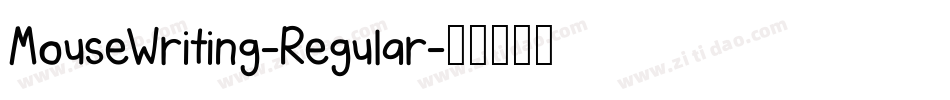 MouseWriting-Regular字体转换