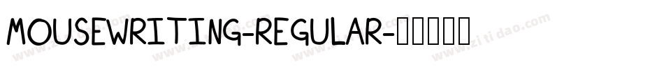 MouseWriting-Regular字体转换