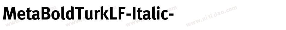 MetaBoldTurkLF-Italic字体转换