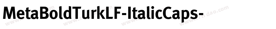 MetaBoldTurkLF-ItalicCaps字体转换