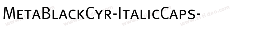 MetaBlackCyr-ItalicCaps字体转换
