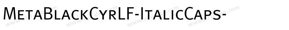MetaBlackCyrLF-ItalicCaps字体转换