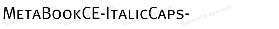 MetaBookCE-ItalicCaps字体转换