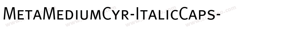 MetaMediumCyr-ItalicCaps字体转换