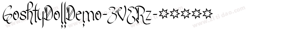 GoshtyDollDemo-ZVERz字体转换