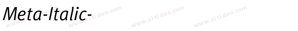 Meta-Italic字体转换