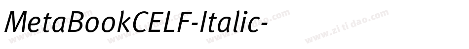MetaBookCELF-Italic字体转换