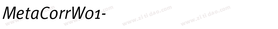 MetaCorrW01字体转换