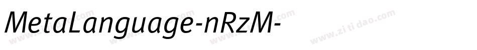 MetaLanguage-nRzM字体转换