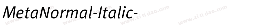 MetaNormal-Italic字体转换