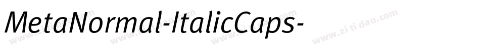 MetaNormal-ItalicCaps字体转换