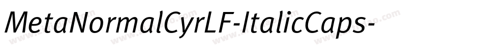 MetaNormalCyrLF-ItalicCaps字体转换