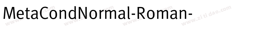 MetaCondNormal-Roman字体转换