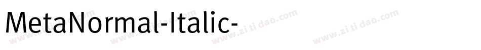 MetaNormal-Italic字体转换