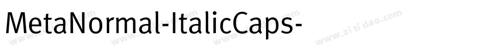 MetaNormal-ItalicCaps字体转换