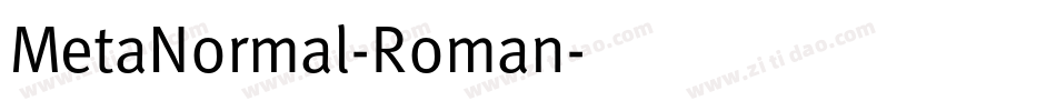 MetaNormal-Roman字体转换