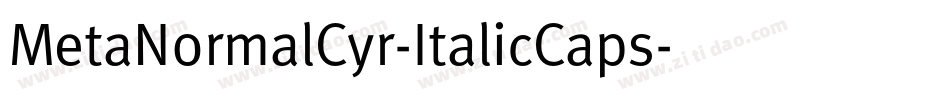 MetaNormalCyr-ItalicCaps字体转换