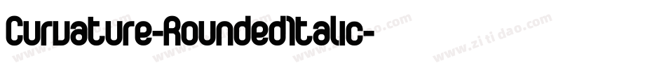 Curvature-RoundedItalic字体转换