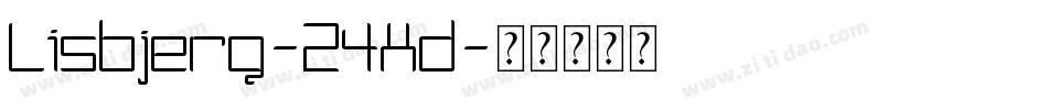 Lisbjerg-24Xd字体转换
