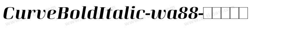 CurveBoldItalic-wa88字体转换