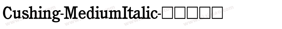 Cushing-MediumItalic字体转换