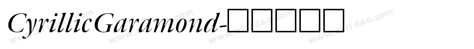 CyrillicGaramond字体转换