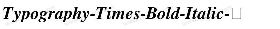 Typography-Times-Bold-Italic字体转换