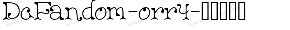 DcFandom-orr4字体转换
