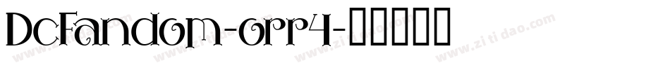 DcFandom-orr4字体转换