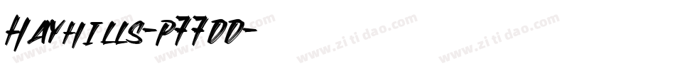 Hayhills-p77dd字体转换