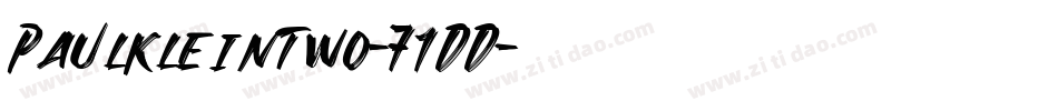 Paulkleintwo-71DD字体转换