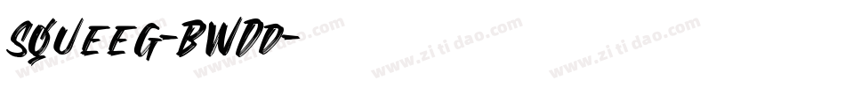 Squeeg-BWDd字体转换
