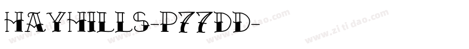 Hayhills-p77dd字体转换