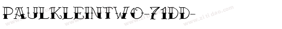 Paulkleintwo-71DD字体转换