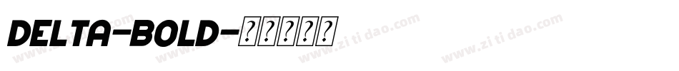 Delta-Bold字体转换