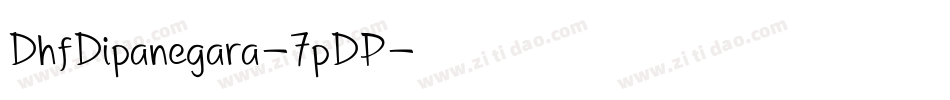 DhfDipanegara-7pDP字体转换