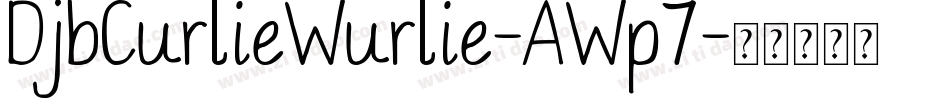 DjbCurlieWurlie-AWp7字体转换