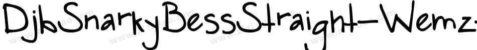 DjbSnarkyBessStraight-Wemz字体转换