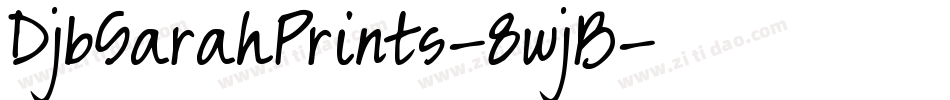 DjbSarahPrints-8wjB字体转换