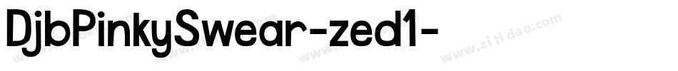 DjbPinkySwear-zed1字体转换