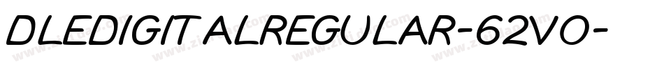 DleDigitalRegular-62Vo字体转换