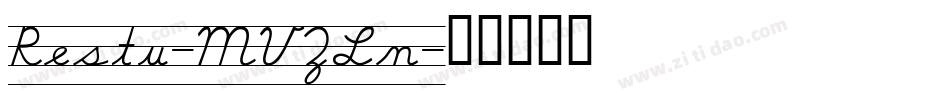Restu-MVZLn字体转换