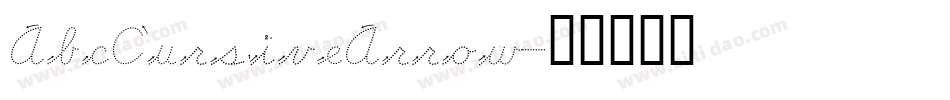 AbcCursiveArrow字体转换