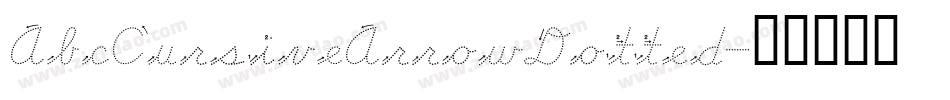AbcCursiveArrowDotted字体转换